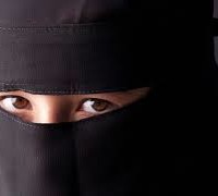 veiled woman